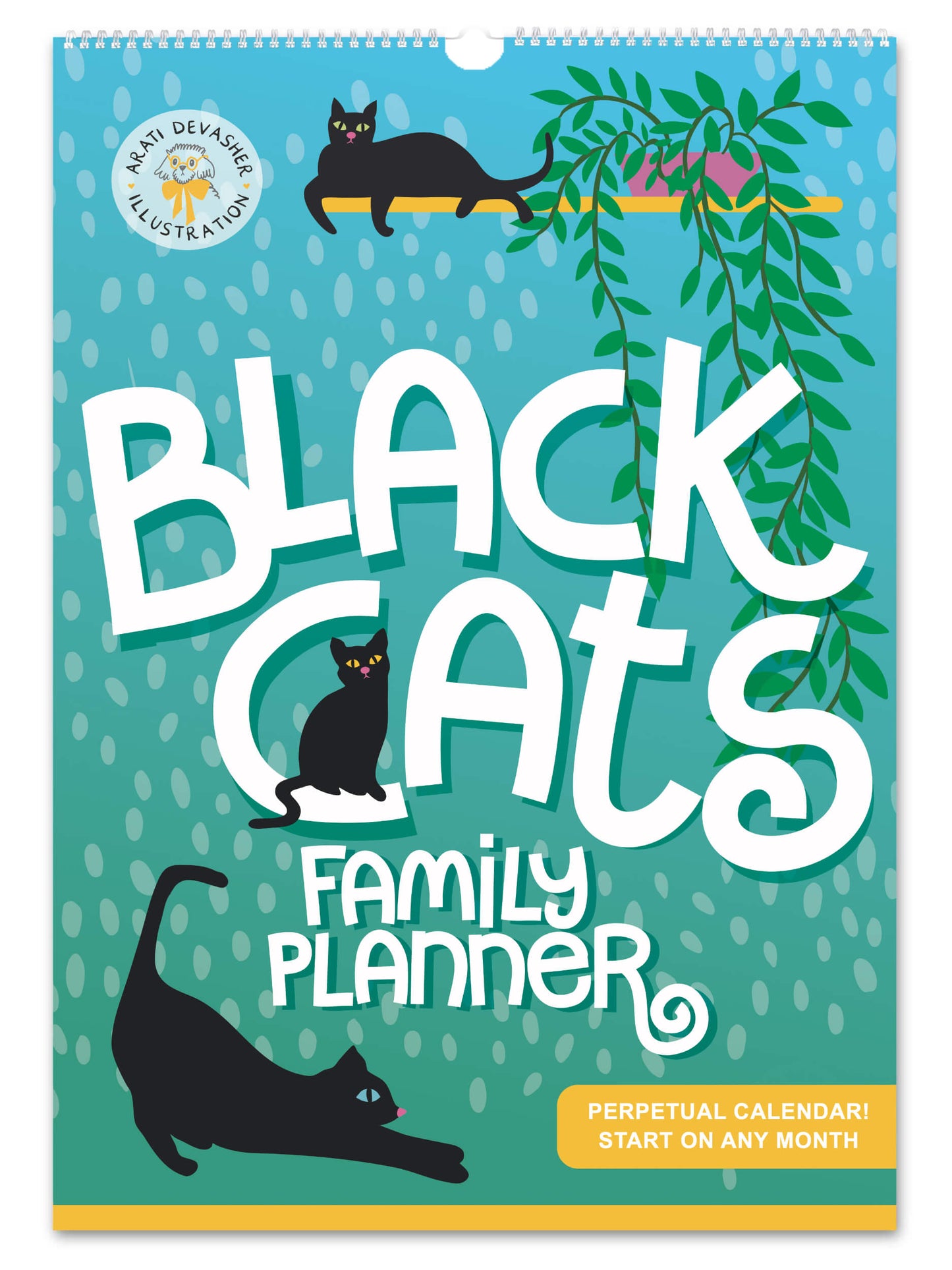 Black Cats Family Planner (perpetual)