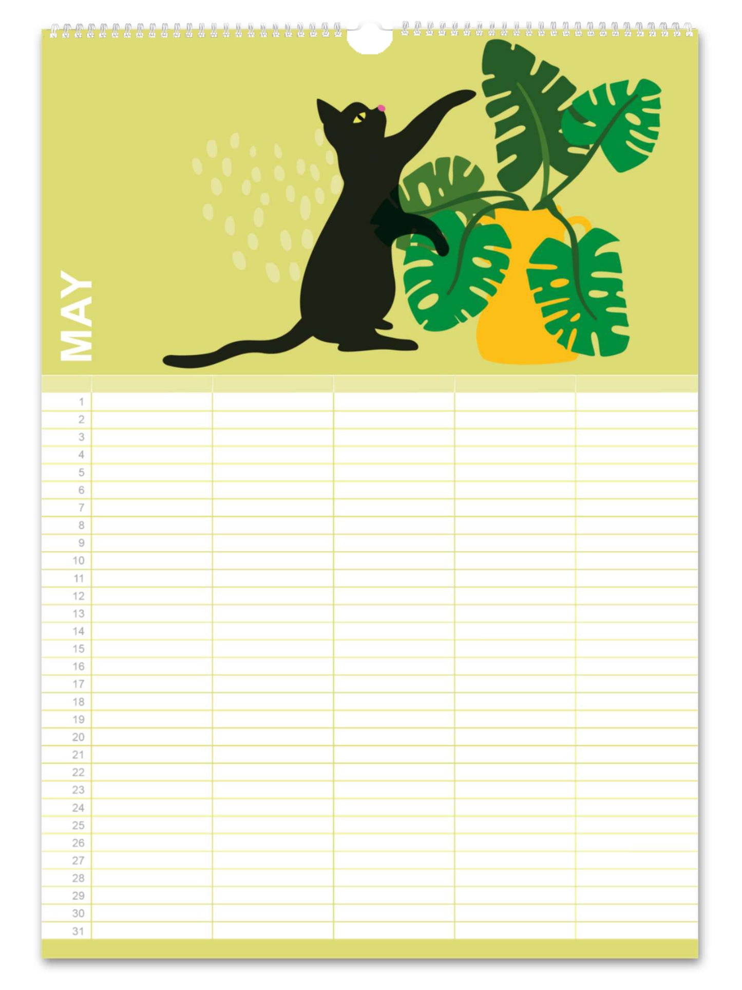 Black Cats Family Planner (perpetual)